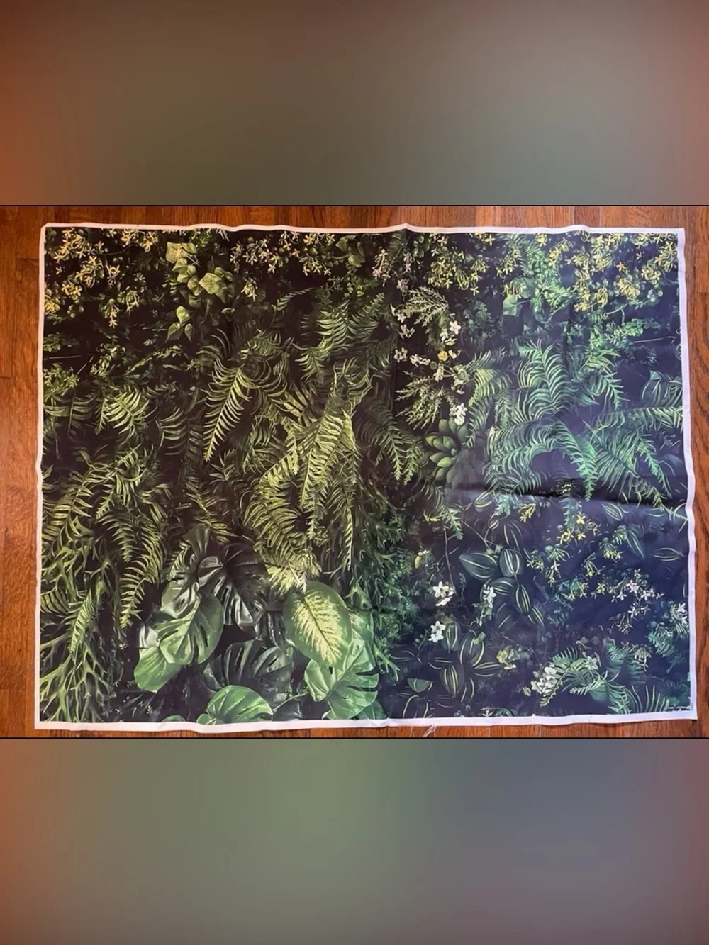 2 Tropical Green Botanical Wall Art Backdrops